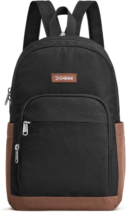 Small RFlD Crossbody Backpack Convertible Lightweight Mini Sling Bag for Women Men for Travel & Hiking, Black & Brown