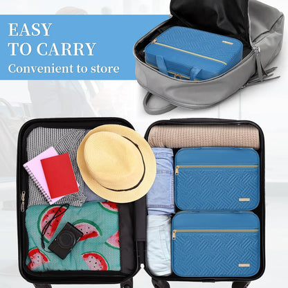 Travel Toiletry Bag for Women & Men Water Resistant Makeup Bag with Hanging Hook Portable Travel Organizer for Travel Accessories, Travel-Sized Shampoo, Toiletries (Medium-White)