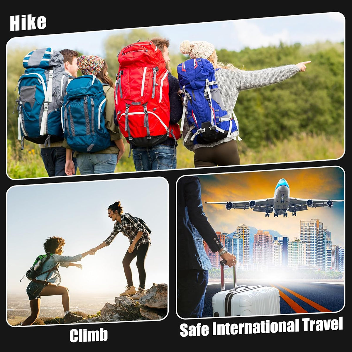 2 Pcs Hidden Money Belt for Travel Hidden Pockets Under Clothes Security Money Wallet Nylon Security Cash Safe Anti Theft Tactical Belt with Pouch