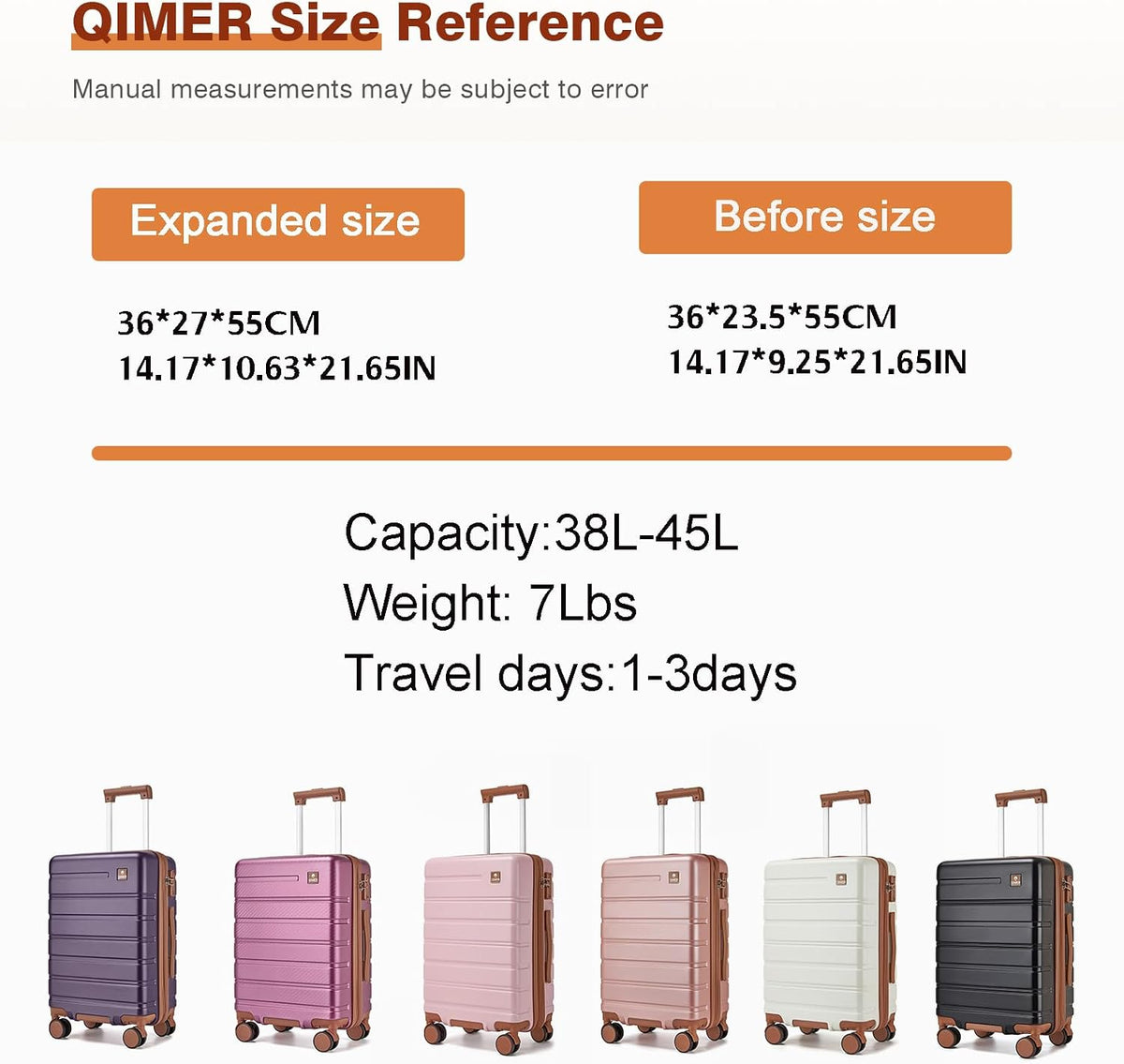 Carry on Luggage, PC Hard Shell Suitcase 22x14x9 Airline Approved TSA Lock YKK Zippered Double Spinner Wheels Lightweight Suitable for Men and Women, 20 Inch Silver