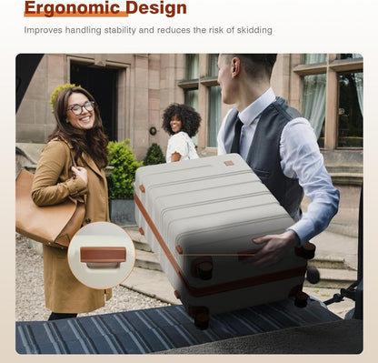 Carry on Luggage, PC Hard Shell Suitcase 22x14x9 Airline Approved TSA Lock YKK Zippered Double Spinner Wheels Lightweight Suitable for Men and Women, 20 Inch Silver