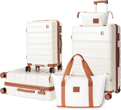 Carry on Luggage, PC Hard Shell Suitcase 22x14x9 Airline Approved TSA Lock YKK Zippered Double Spinner Wheels Lightweight Suitable for Men and Women, 20 Inch Silver