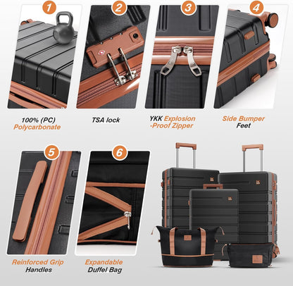 Carry on Luggage, PC Hard Shell Suitcase 22x14x9 Airline Approved TSA Lock YKK Zippered Double Spinner Wheels Lightweight Suitable for Men and Women, 20 Inch Silver