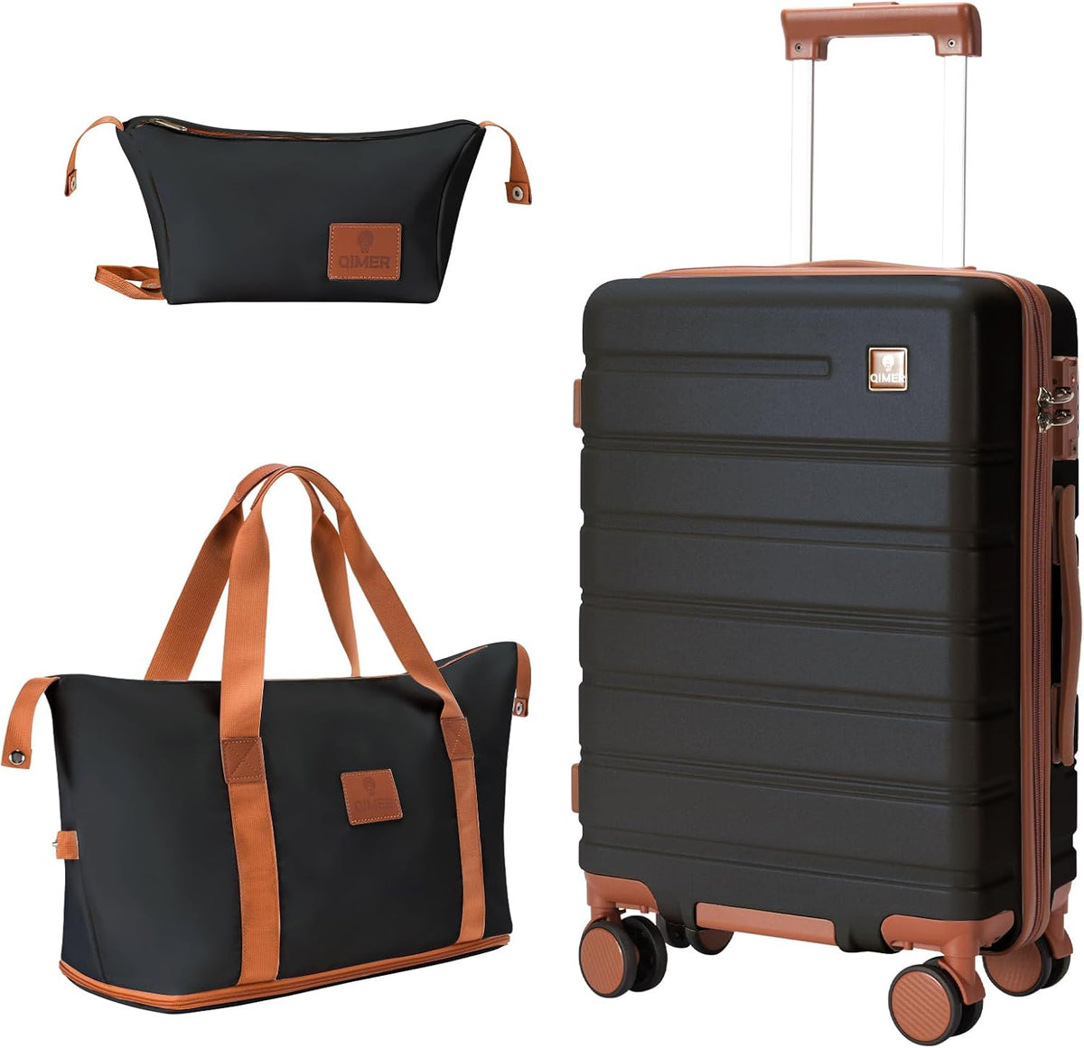 Carry on Luggage, PC Hard Shell Suitcase 22x14x9 Airline Approved TSA Lock YKK Zippered Double Spinner Wheels Lightweight Suitable for Men and Women, 20 Inch Silver