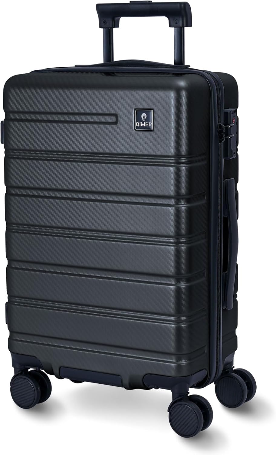 Carry on Luggage, PC Hard Shell Suitcase 22x14x9 Airline Approved TSA Lock YKK Zippered Double Spinner Wheels Lightweight Suitable for Men and Women, 20 Inch Silver
