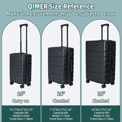 Carry on Luggage, PC Hard Shell Suitcase 22x14x9 Airline Approved TSA Lock YKK Zippered Double Spinner Wheels Lightweight Suitable for Men and Women, 20 Inch Silver