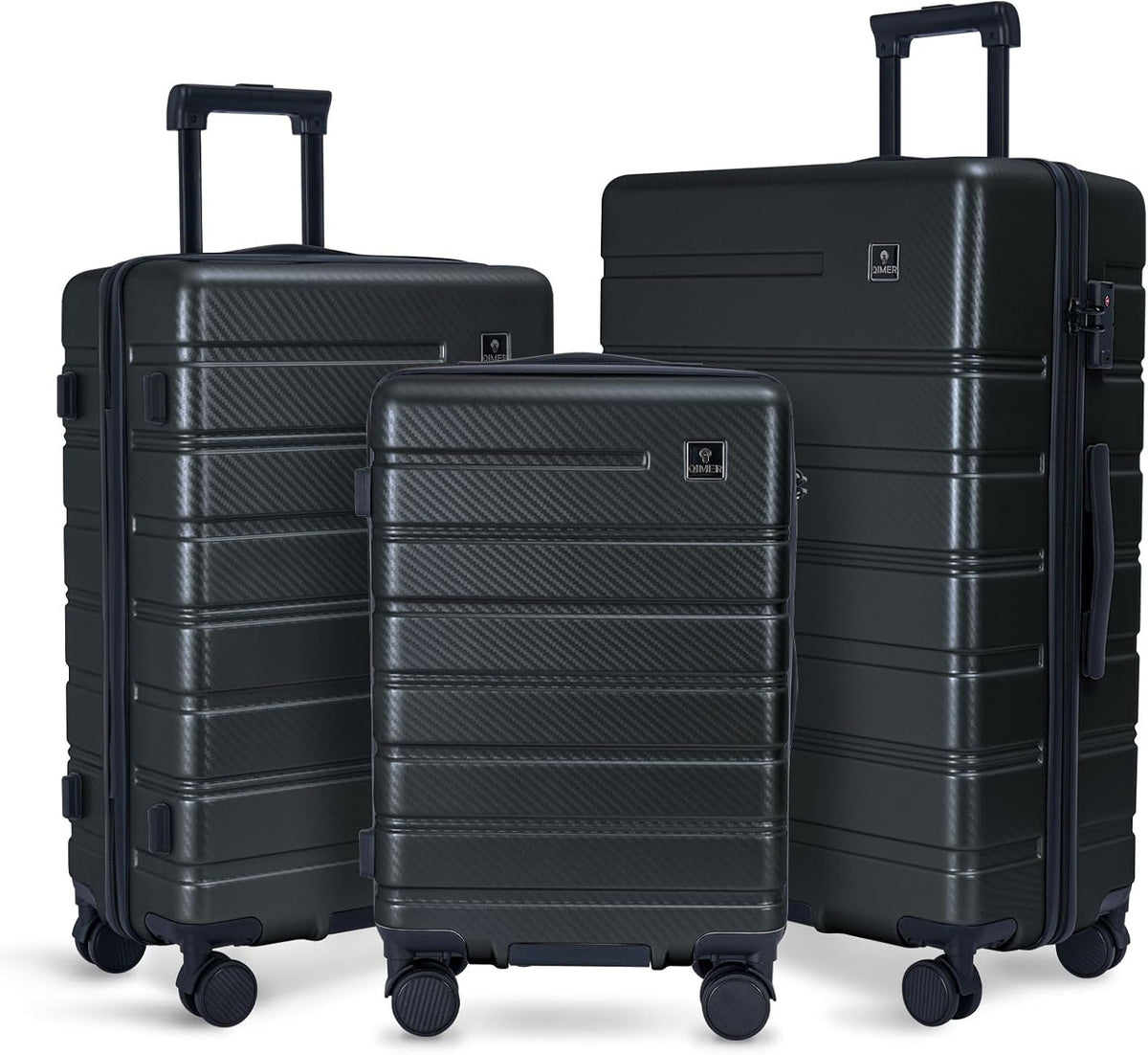 Carry on Luggage, PC Hard Shell Suitcase 22x14x9 Airline Approved TSA Lock YKK Zippered Double Spinner Wheels Lightweight Suitable for Men and Women, 20 Inch Silver