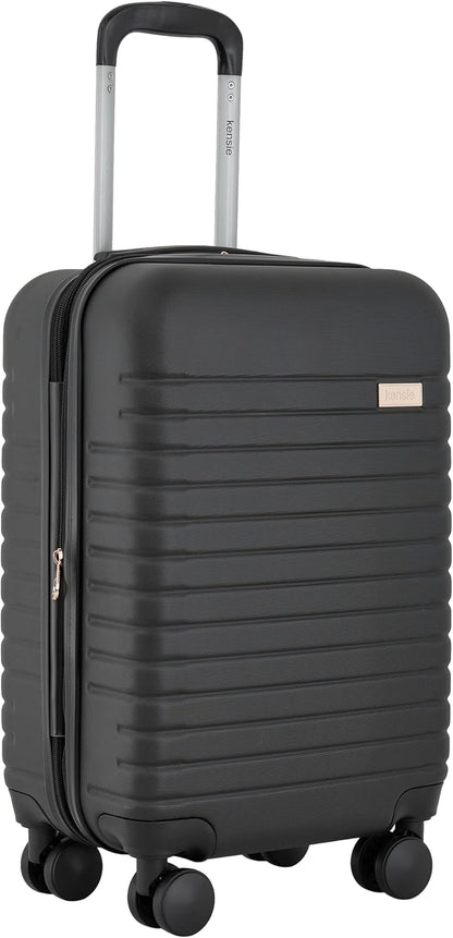 kensie 22" Graceful Hardside Carry-On Luggage, Black