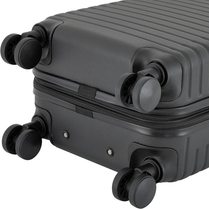 kensie 22" Graceful Hardside Carry-On Luggage, Black