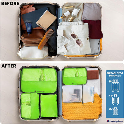 Packing Cubes for Travel – 6 pc Packing Cubes Set for Suitcases, Space-Saving Packing Organizers
