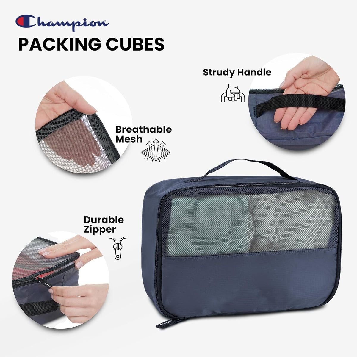 Packing Cubes for Travel – 6 pc Packing Cubes Set for Suitcases, Space-Saving Packing Organizers