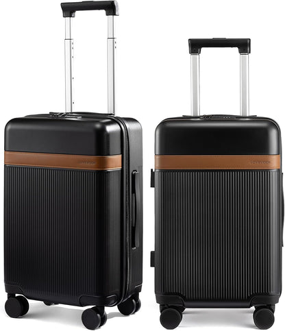 Hard Shell Carry On Luggage 22x14x9 Airline Approved with Removable Lining,22 Inch Carry On Suitcase with Spinner Wheel TSA Lock,Lightweight Checked Luggage for Men Women Travel Business Trip