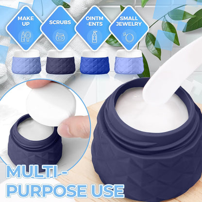 16Pack Travel Bottles for Toiletries, TSA Approved Travel Size Toiletries Containers Set, Silicone Leak Proof Refillable Bottles Elastic Sleeves Creams Jars Accessories Kit W/Clear Bag (Cream)