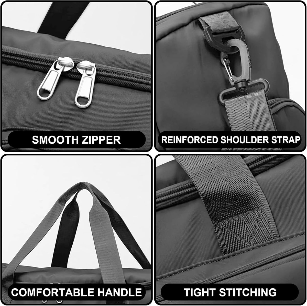 Sports Gym Duffel Bag with Shoes Compartment and Dry Wet Separated Pocket for Men and Women - Overnight Weekender Training Handbag Yoga Bag - Purple