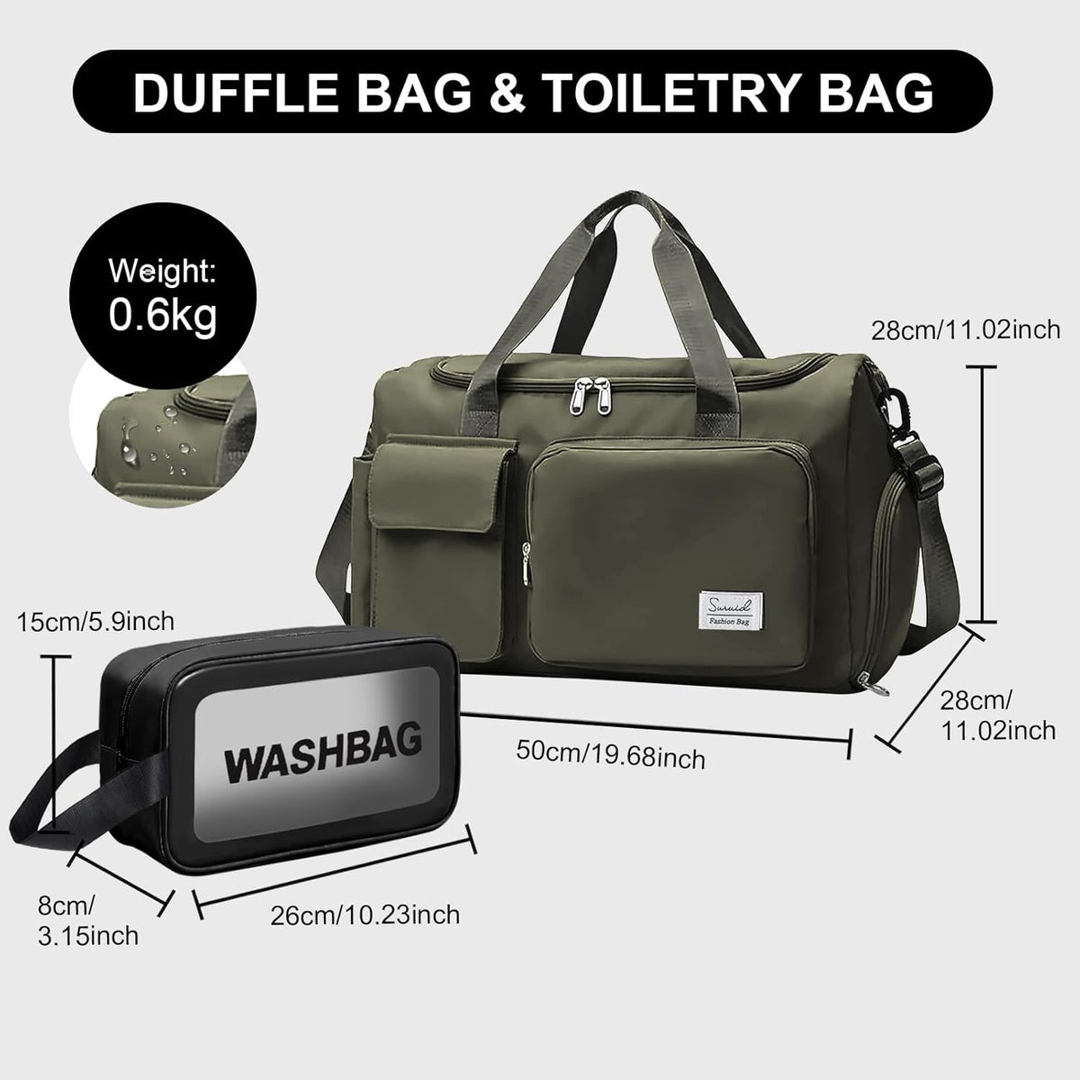 Sports Gym Duffel Bag with Shoes Compartment and Dry Wet Separated Pocket for Men and Women - Overnight Weekender Training Handbag Yoga Bag - Purple