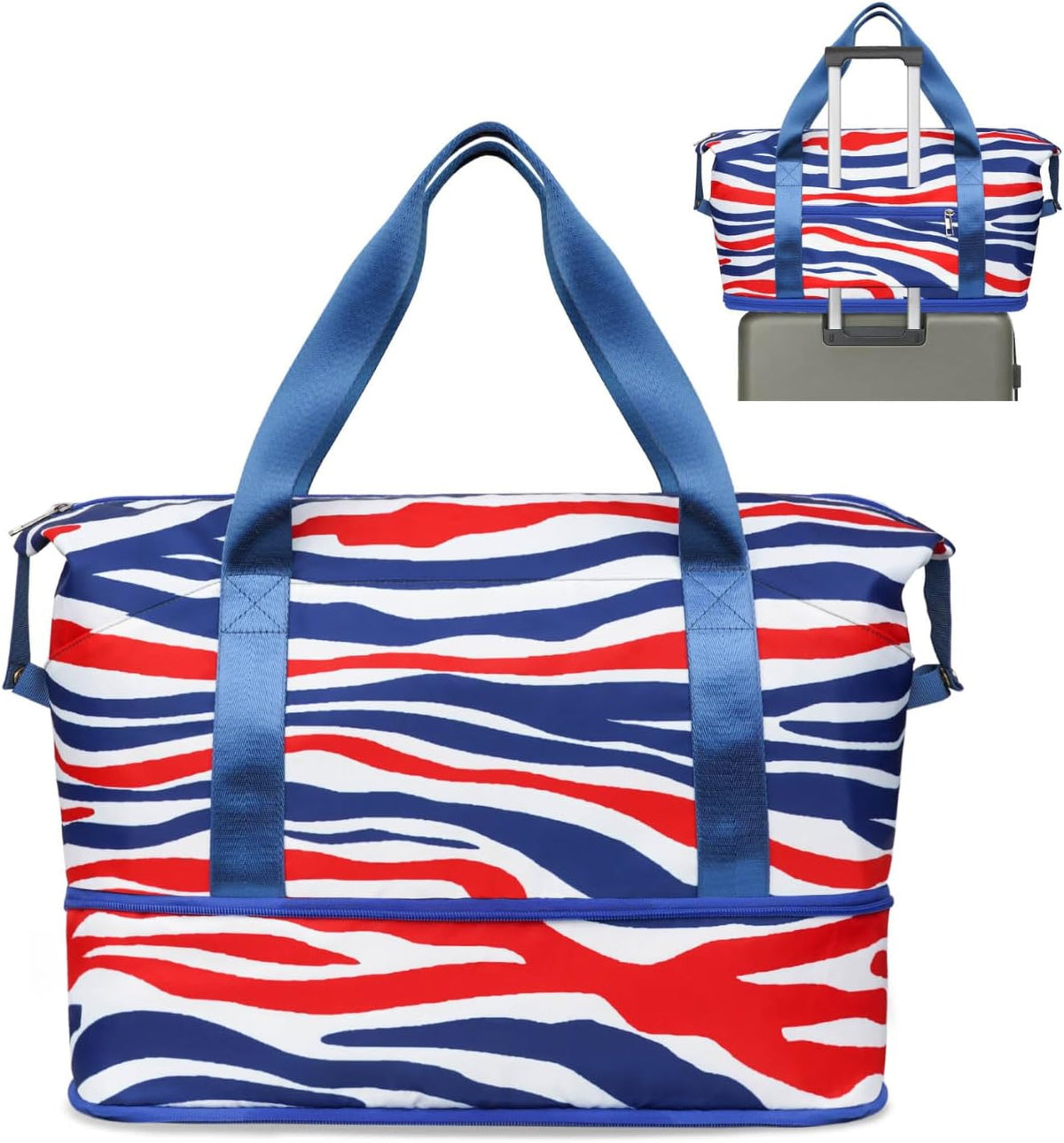 Expandable Travel Duffel Bags for Women Large - Gym Bag Waterproof Floral Weekender Beach Tote Carry on Bag with Luggage Sleeve for Spirit Airlines Personal Item Bag Overnight Mom Hospital Duffels