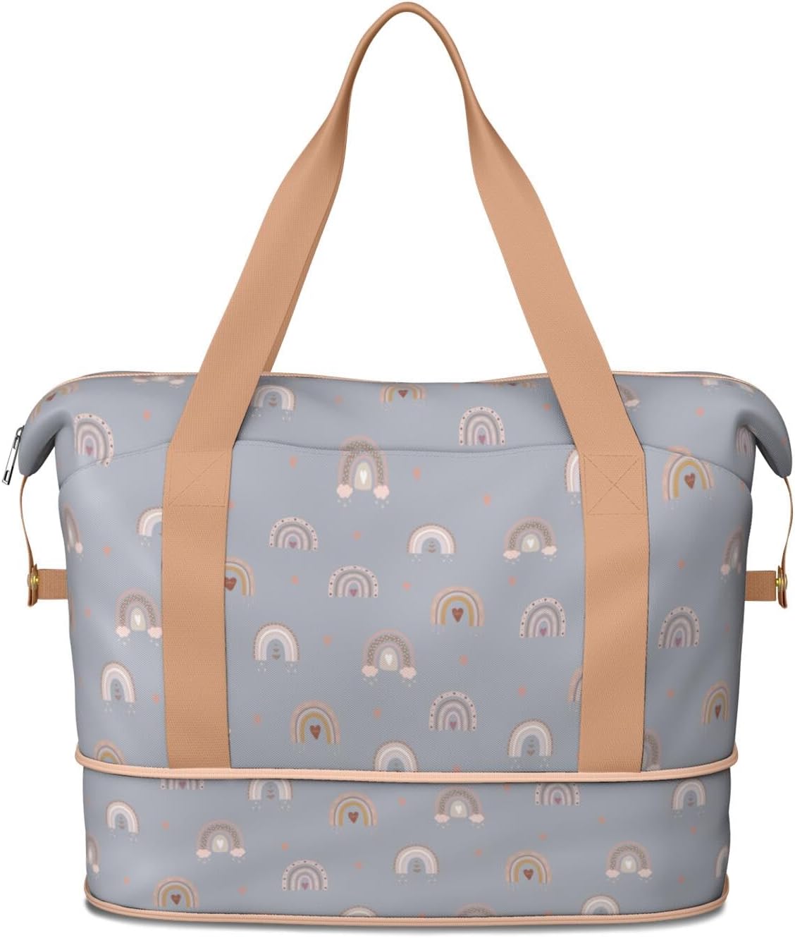 Expandable Travel Duffel Bags for Women Large - Gym Bag Waterproof Floral Weekender Beach Tote Carry on Bag with Luggage Sleeve for Spirit Airlines Personal Item Bag Overnight Mom Hospital Duffels