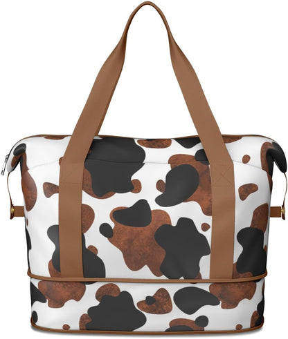 Expandable Travel Duffel Bags for Women Large - Gym Bag Waterproof Floral Weekender Beach Tote Carry on Bag with Luggage Sleeve for Spirit Airlines Personal Item Bag Overnight Mom Hospital Duffels
