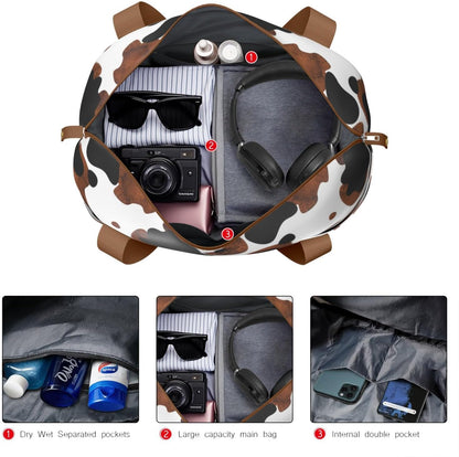 Expandable Travel Duffel Bags for Women Large - Gym Bag Waterproof Floral Weekender Beach Tote Carry on Bag with Luggage Sleeve for Spirit Airlines Personal Item Bag Overnight Mom Hospital Duffels