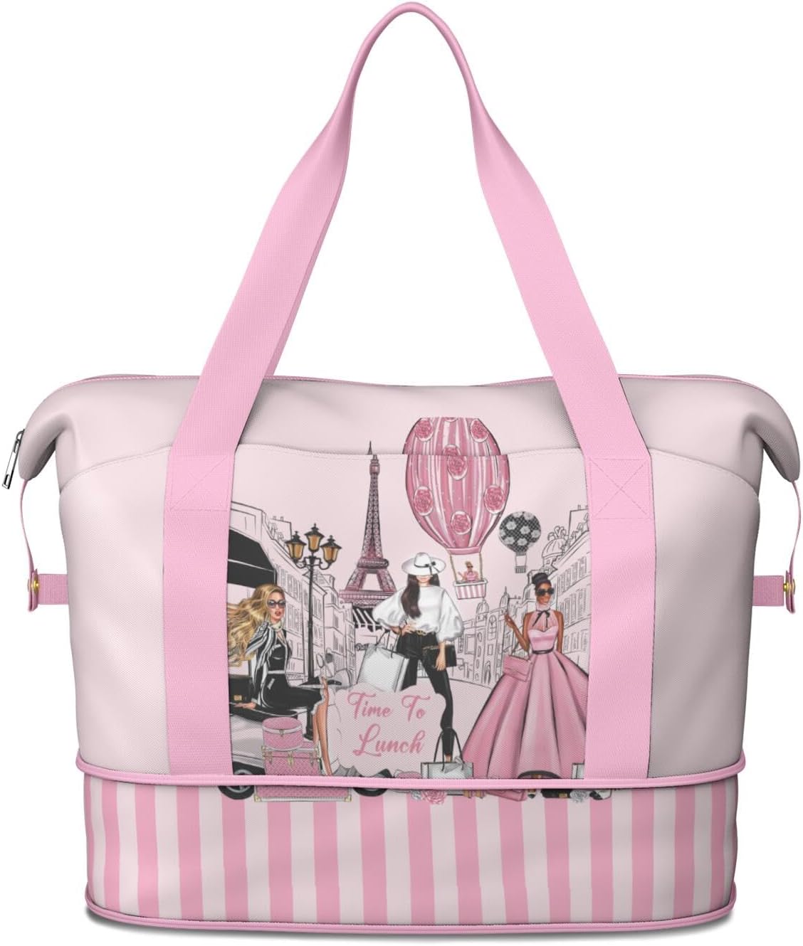 Expandable Travel Duffel Bags for Women Large - Gym Bag Waterproof Floral Weekender Beach Tote Carry on Bag with Luggage Sleeve for Spirit Airlines Personal Item Bag Overnight Mom Hospital Duffels