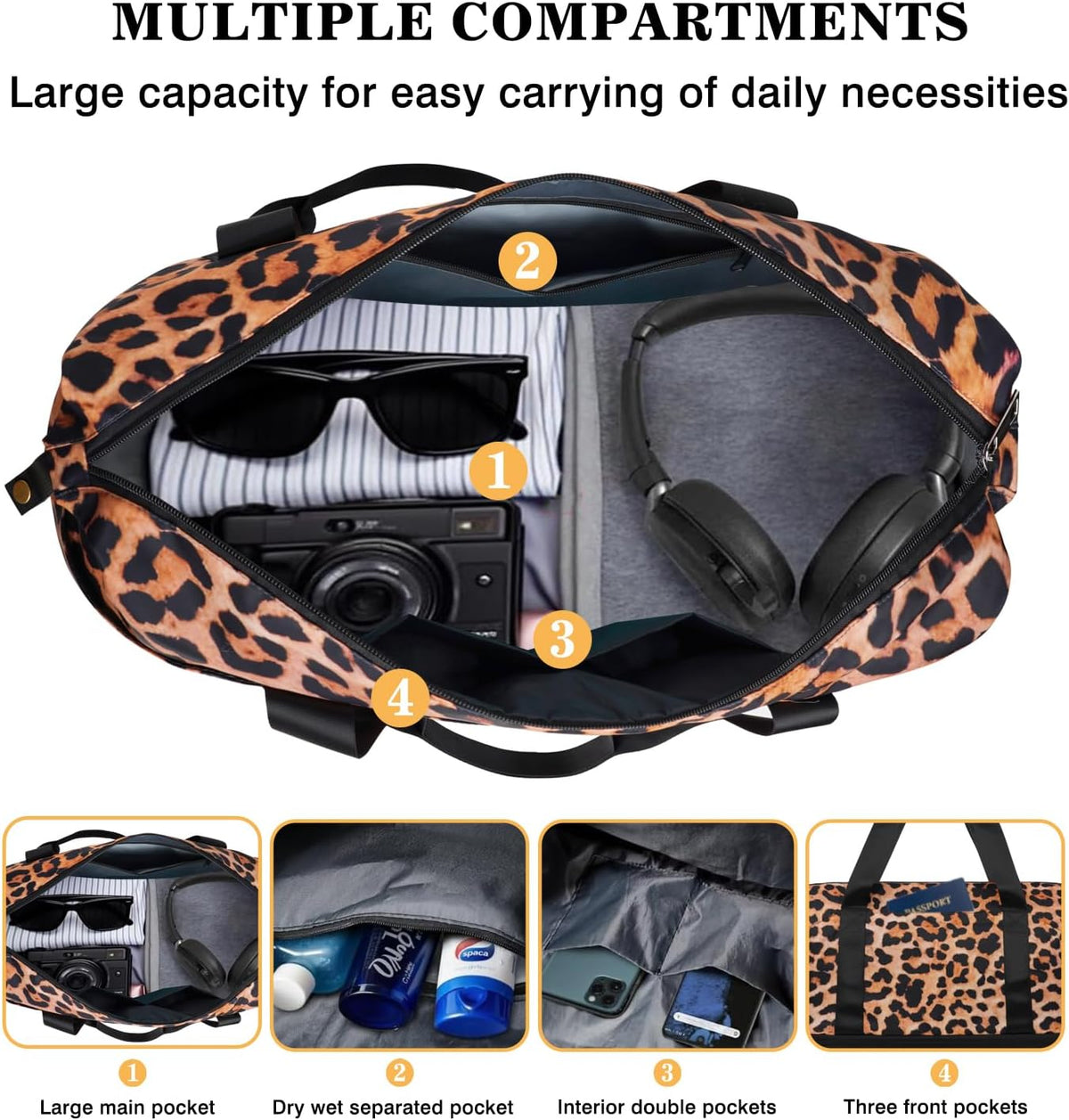Expandable Travel Duffel Bags for Women Large - Gym Bag Waterproof Floral Weekender Beach Tote Carry on Bag with Luggage Sleeve for Spirit Airlines Personal Item Bag Overnight Mom Hospital Duffels