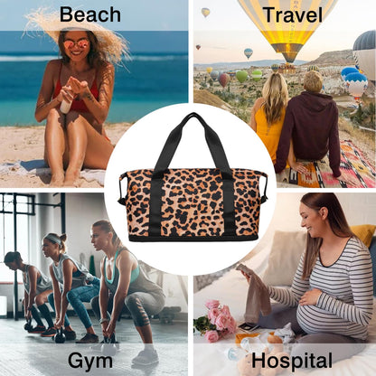 Expandable Travel Duffel Bags for Women Large - Gym Bag Waterproof Floral Weekender Beach Tote Carry on Bag with Luggage Sleeve for Spirit Airlines Personal Item Bag Overnight Mom Hospital Duffels