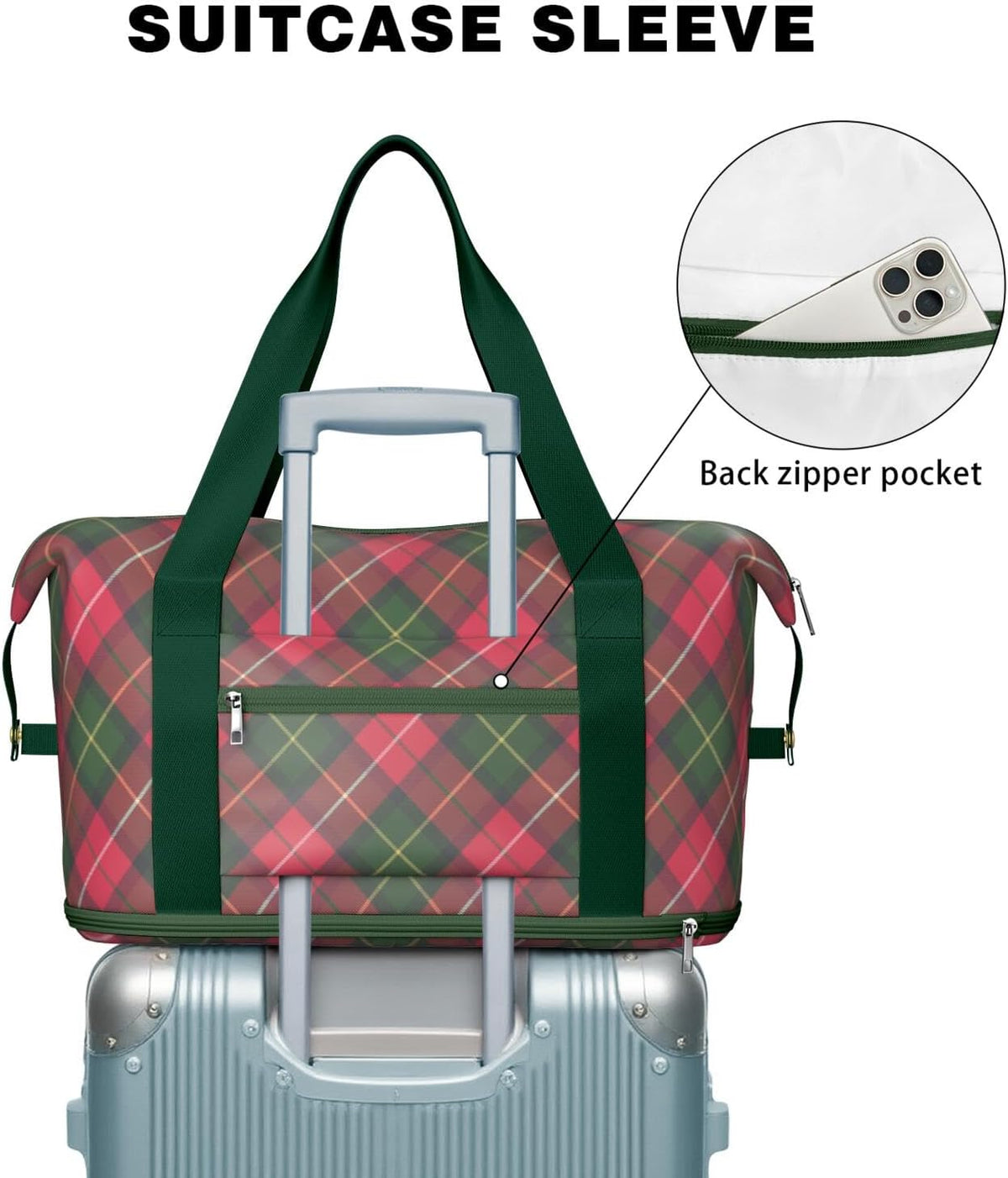 Expandable Travel Duffel Bags for Women Large - Gym Bag Waterproof Floral Weekender Beach Tote Carry on Bag with Luggage Sleeve for Spirit Airlines Personal Item Bag Overnight Mom Hospital Duffels