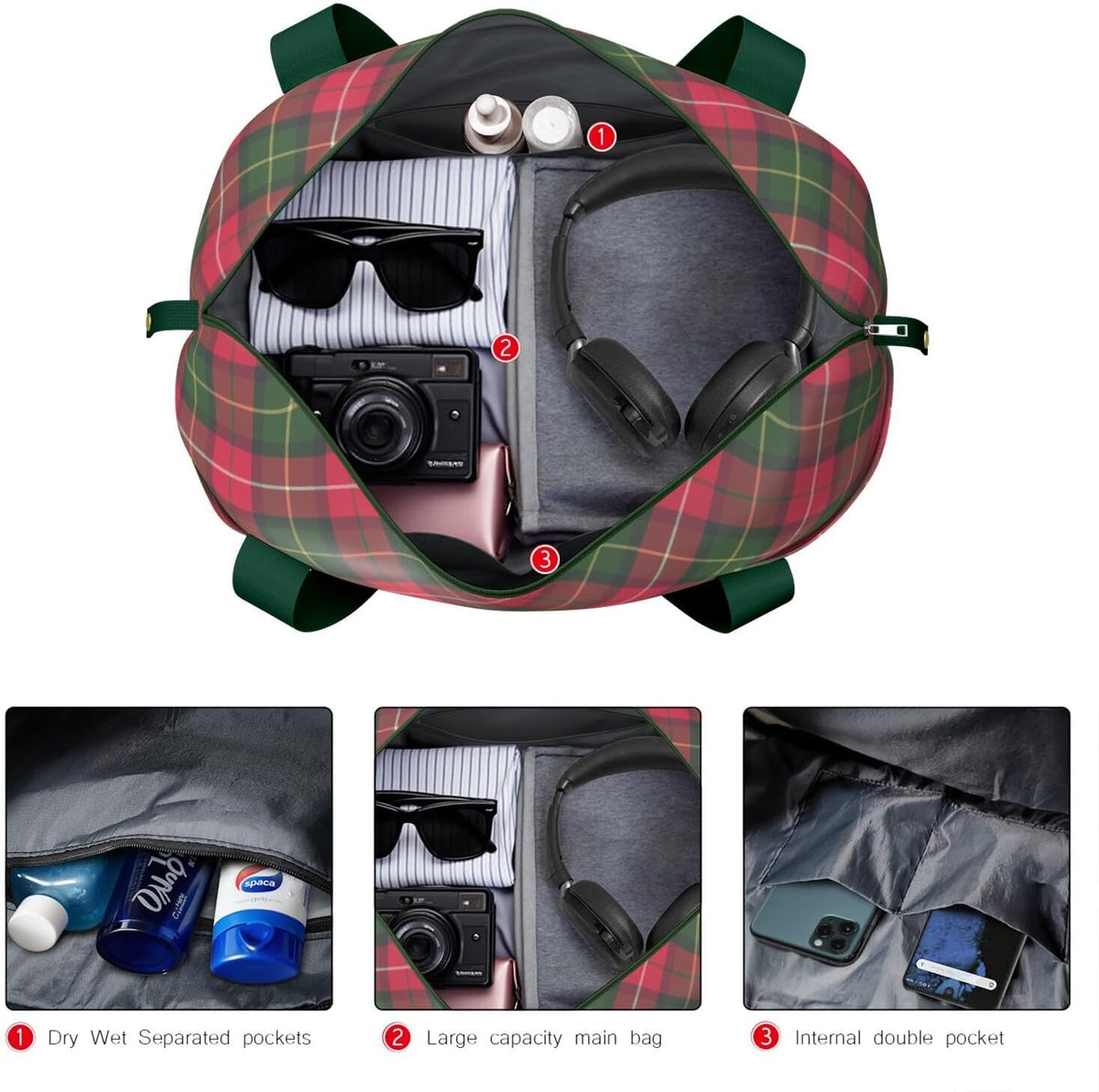 Expandable Travel Duffel Bags for Women Large - Gym Bag Waterproof Floral Weekender Beach Tote Carry on Bag with Luggage Sleeve for Spirit Airlines Personal Item Bag Overnight Mom Hospital Duffels