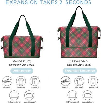 Expandable Travel Duffel Bags for Women Large - Gym Bag Waterproof Floral Weekender Beach Tote Carry on Bag with Luggage Sleeve for Spirit Airlines Personal Item Bag Overnight Mom Hospital Duffels