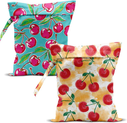 Swimsuit Bag Wet Bags for Travel Reusable Waterproof Dry Bags Diaper Bag Strawberry Fruit Wet Bag for Swimsuit Towels Beach Gym 10.2×12.6 Inches