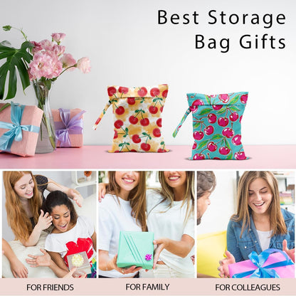 Swimsuit Bag Wet Bags for Travel Reusable Waterproof Dry Bags Diaper Bag Strawberry Fruit Wet Bag for Swimsuit Towels Beach Gym 10.2×12.6 Inches