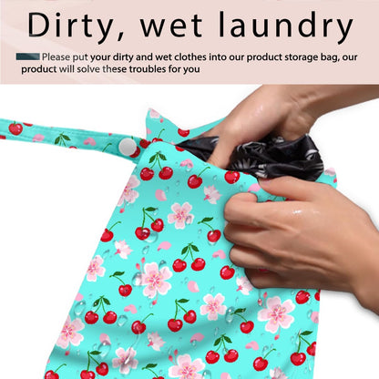 Swimsuit Bag Wet Bags for Travel Reusable Waterproof Dry Bags Diaper Bag Strawberry Fruit Wet Bag for Swimsuit Towels Beach Gym 10.2×12.6 Inches