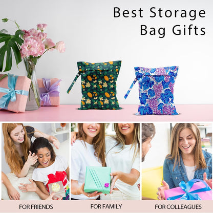 Swimsuit Bag Wet Bags for Travel Reusable Waterproof Dry Bags Diaper Bag Strawberry Fruit Wet Bag for Swimsuit Towels Beach Gym 10.2×12.6 Inches