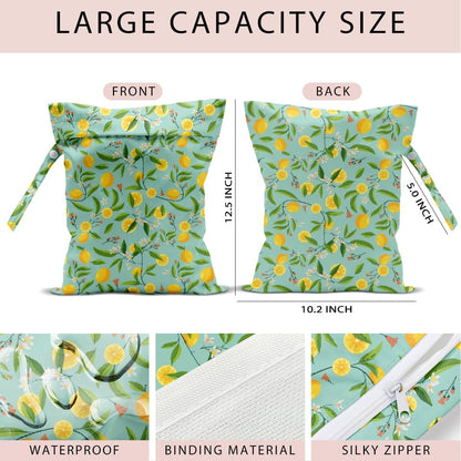 Swimsuit Bag Wet Bags for Travel Reusable Waterproof Dry Bags Diaper Bag Strawberry Fruit Wet Bag for Swimsuit Towels Beach Gym 10.2×12.6 Inches
