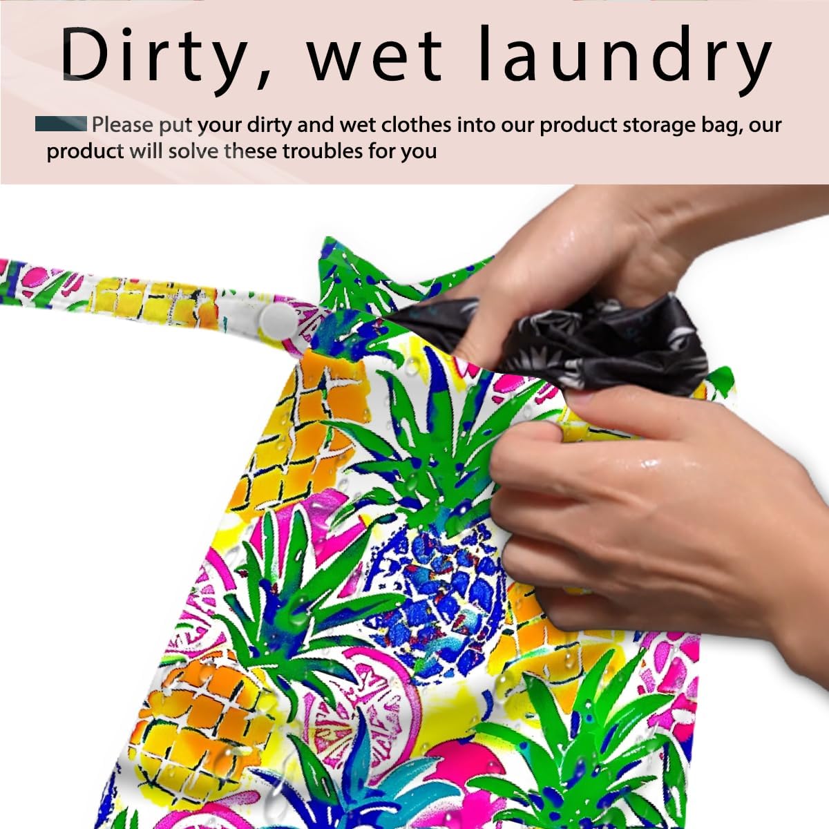 Swimsuit Bag Wet Bags for Travel Reusable Waterproof Dry Bags Diaper Bag Strawberry Fruit Wet Bag for Swimsuit Towels Beach Gym 10.2×12.6 Inches
