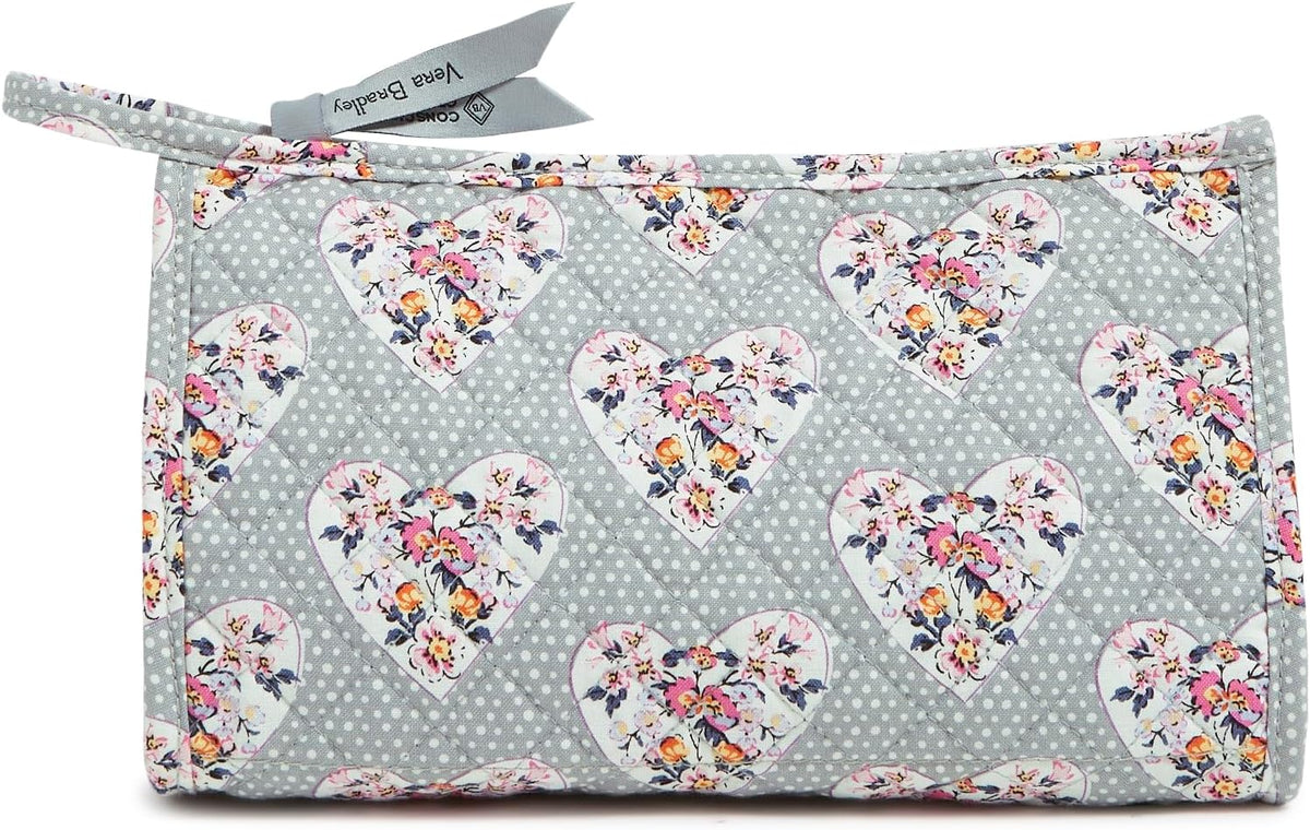Women's Cotton Trapeze Cosmetic Makeup Organizer Bag