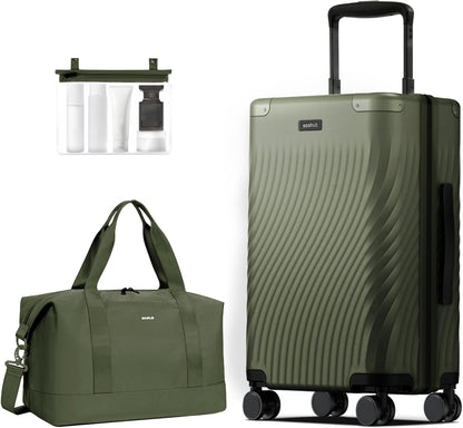 Hardside Expandable Carry On Luggage, 20" Rolling Luggage 22x14x9 Airline Approved with Spinner Wheels & TSA Lock, Lightweight Small Hardshell Travel Suitcase Valises, 20inch Carry-on Black