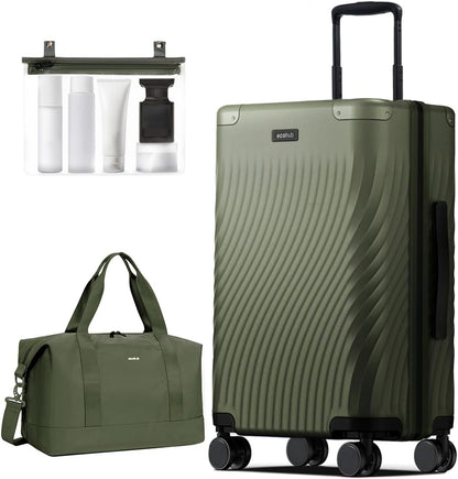 Hardside Expandable Carry On Luggage, 20" Rolling Luggage 22x14x9 Airline Approved with Spinner Wheels & TSA Lock, Lightweight Small Hardshell Travel Suitcase Valises, 20inch Carry-on Black
