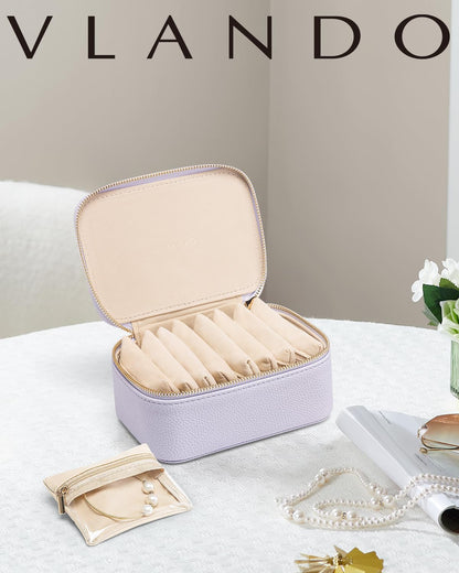 Jewelry Travel Case,Travel Jewelry Organizer with Clear Velvet Jewelry Bags Zipper Pouch for Women Girl Christmas Wedding Gift-Green