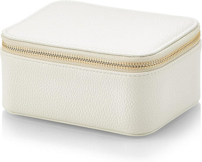 Jewelry Travel Case,Travel Jewelry Organizer with Clear Velvet Jewelry Bags Zipper Pouch for Women Girl Christmas Wedding Gift-Green