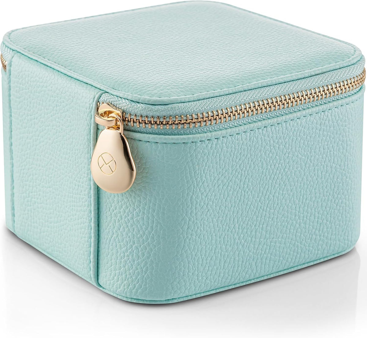 Jewelry Travel Case,Travel Jewelry Organizer with Clear Velvet Jewelry Bags Zipper Pouch for Women Girl Christmas Wedding Gift-Green