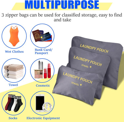 Packing Cubes Travel Essentials for Carry on Luggage Organizers Suitcase Travel Accessories (Navy Blue)