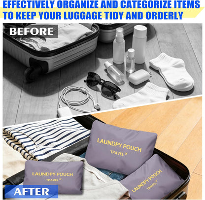Packing Cubes Travel Essentials for Carry on Luggage Organizers Suitcase Travel Accessories (Navy Blue)