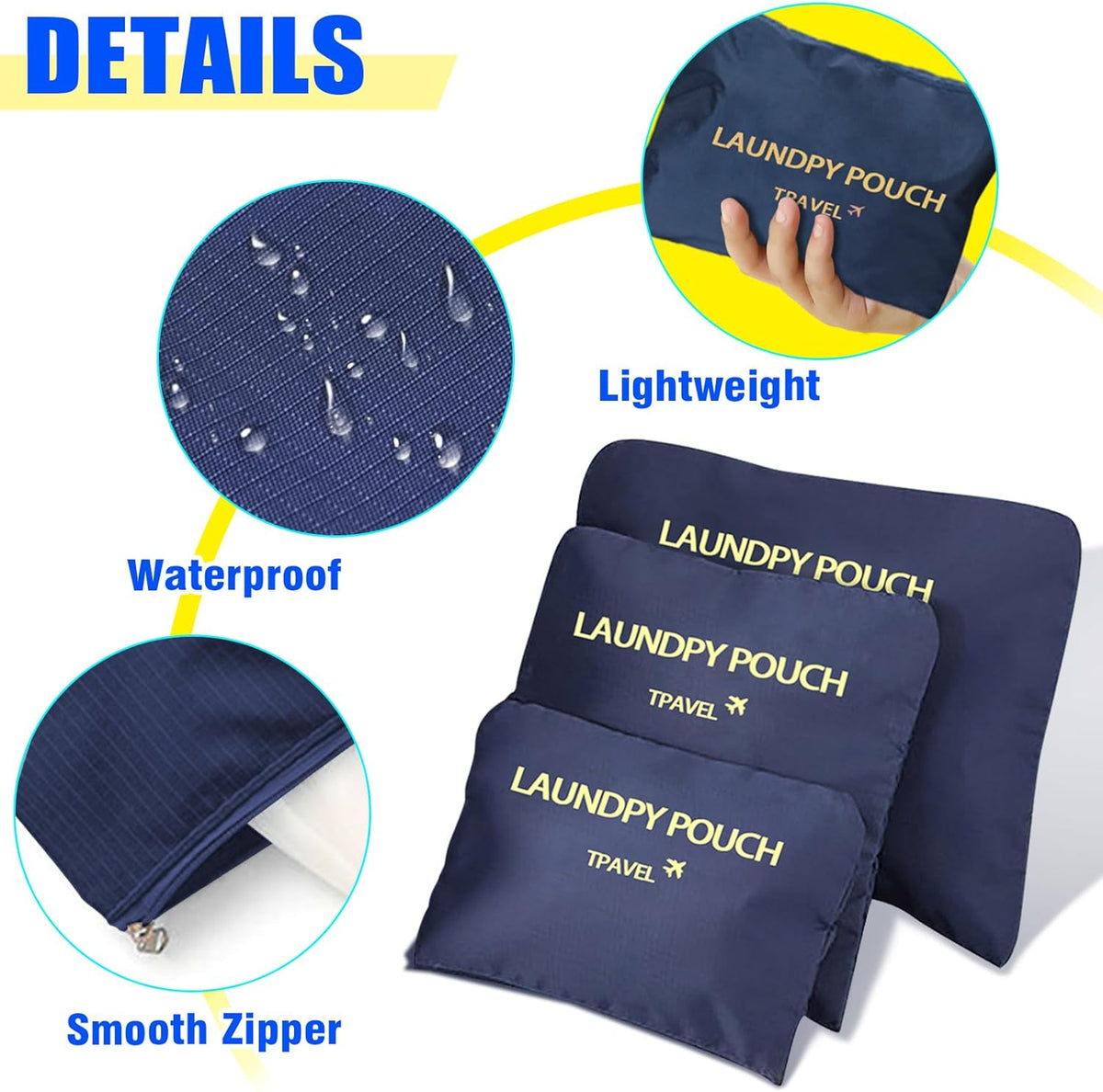 Packing Cubes Travel Essentials for Carry on Luggage Organizers Suitcase Travel Accessories (Navy Blue)