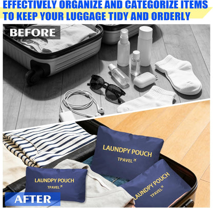 Packing Cubes Travel Essentials for Carry on Luggage Organizers Suitcase Travel Accessories (Navy Blue)