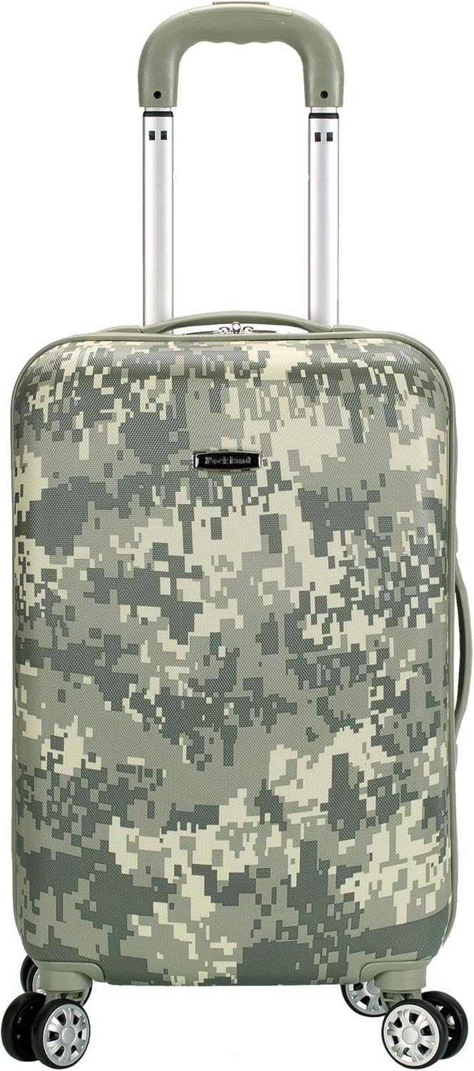 Safari Hardside Spinner Wheel Luggage, Blue Leopard, Carry-On 20-Inch