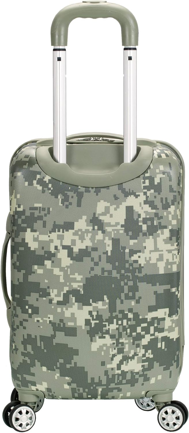 Safari Hardside Spinner Wheel Luggage, Blue Leopard, Carry-On 20-Inch