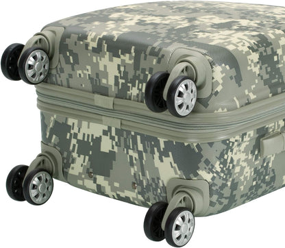 Safari Hardside Spinner Wheel Luggage, Blue Leopard, Carry-On 20-Inch