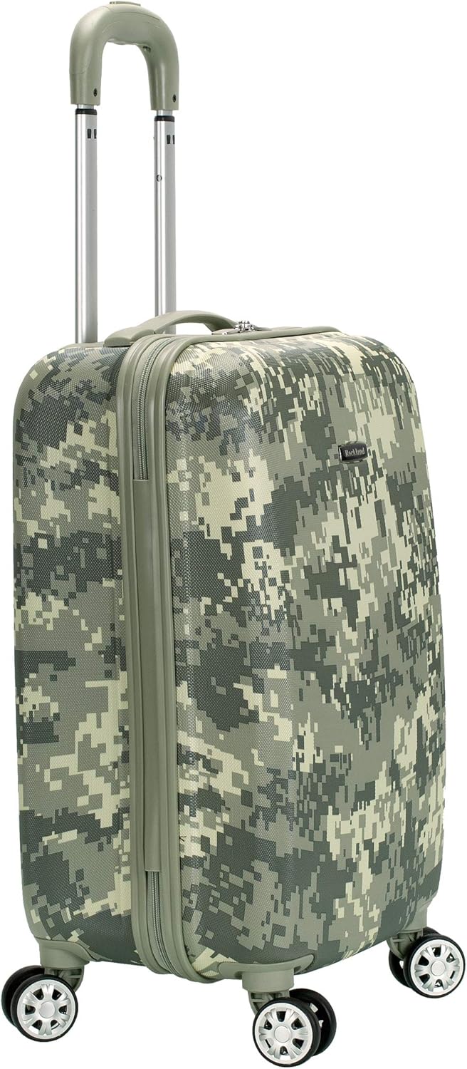 Safari Hardside Spinner Wheel Luggage, Blue Leopard, Carry-On 20-Inch