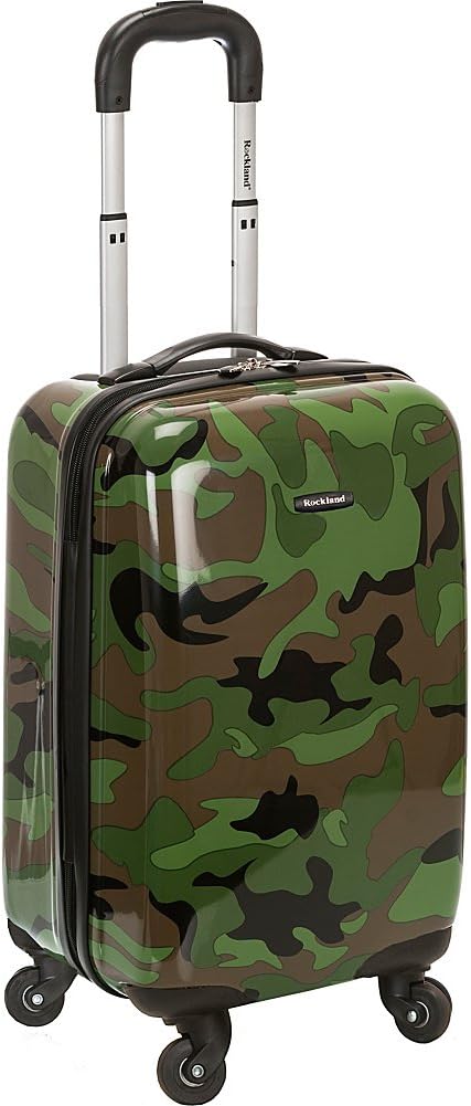 Safari Hardside Spinner Wheel Luggage, Blue Leopard, Carry-On 20-Inch